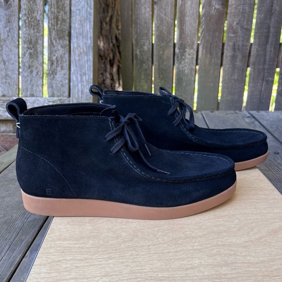 Everlane Wm’s Moc-Toe Boot In Black Suede Sz 11 - Picture 1 of 14